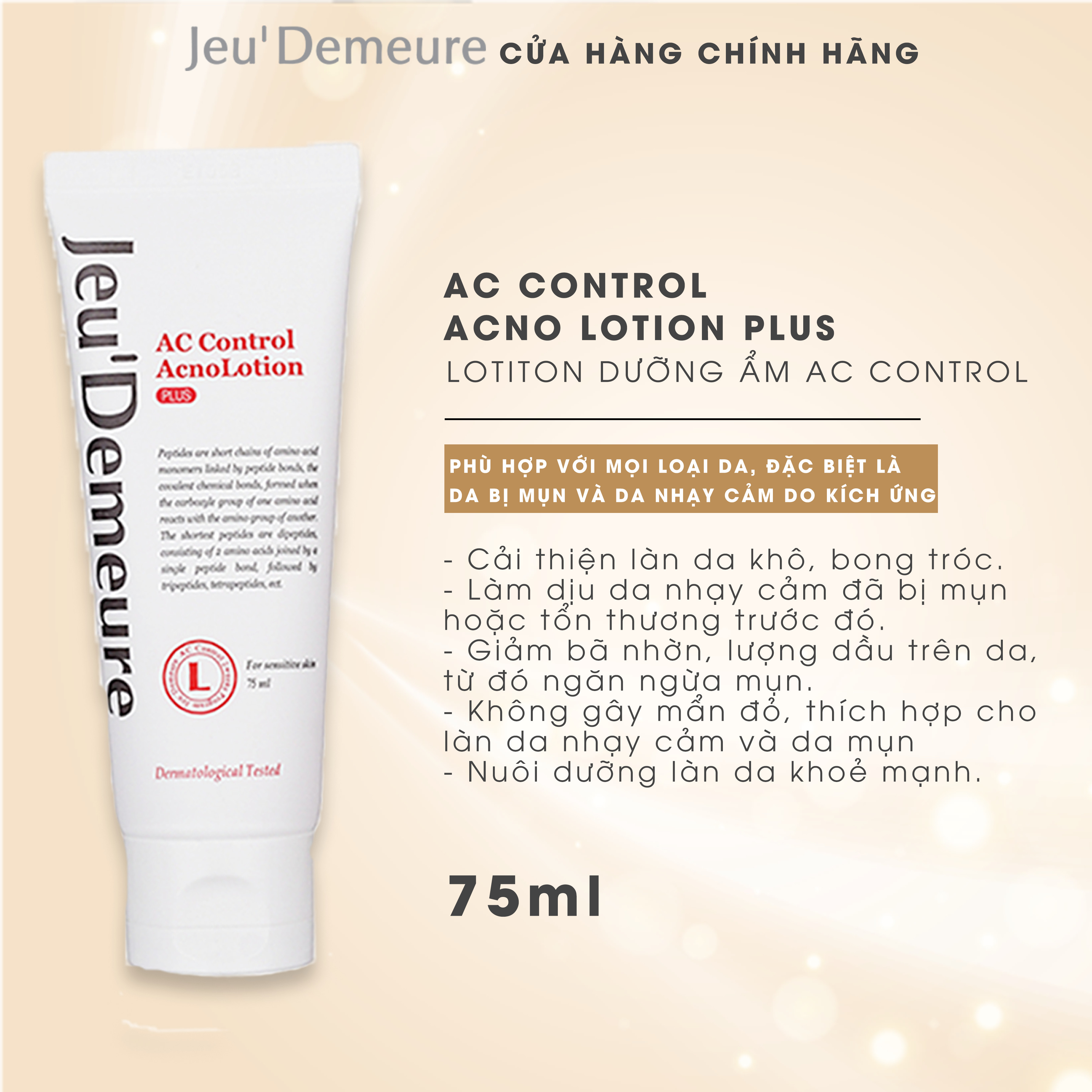 Lotiton dưỡng ẩm - Jeu demeure AC Control Acno Lotion Plus